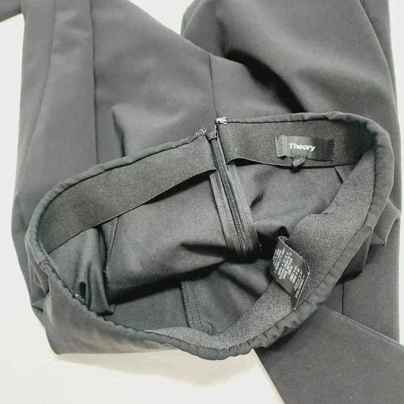 Theory Womens Black Becker Dress Pants Size 2 Polyester & Elastane - Picture 6 of 8